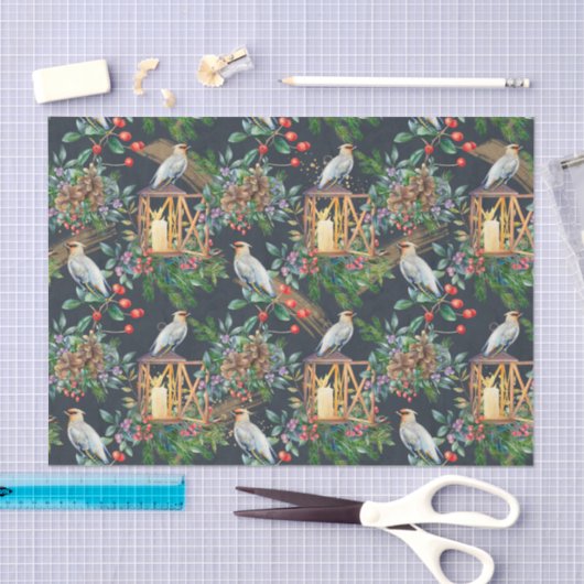 Candy Cane House, Gingerbrot man, Poinsettia Seidenpapier (Handwerk)