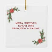 Candy Cane House Gingerbrot Menschen Weihnachten Keramikornament (Rückseite)