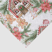 Candy Cane House, Lebkuchen Mann, Poinsettia Seidenpapier (Ausschnitt)