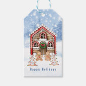 Candy Cane House, Lebkuchenjunge, Mädchen Geschenkanhänger (Vorderseite)