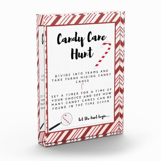 Candy Cane Hunt Sign Fotoblock (Links)