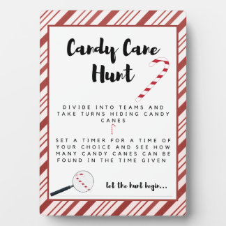Candy Cane Hunt Sign Fotoplatte