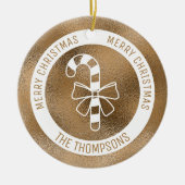 Candy Cane - Imitate Golden Foil Look (nicht echte Keramik Ornament (Vorne)