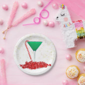 Candy Cane in Martini-Glaspapierplatte Pappteller (Party)
