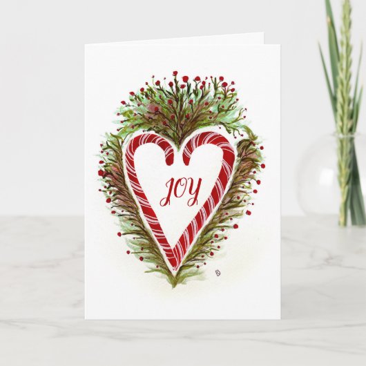Candy Cane Joy Holiday Card Feiertagskarte (Vorderseite)