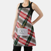 Candy Cane Kariertes Fake Taschen & Holzlöffel Whi Schürze (InSitu)