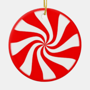 Candy Cane Keramik Ornament