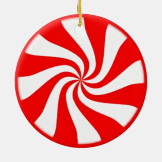 Candy Cane Keramik Ornament (Hinten)