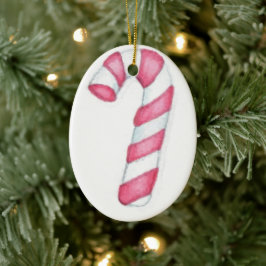 Candy Cane Keramik Ornament