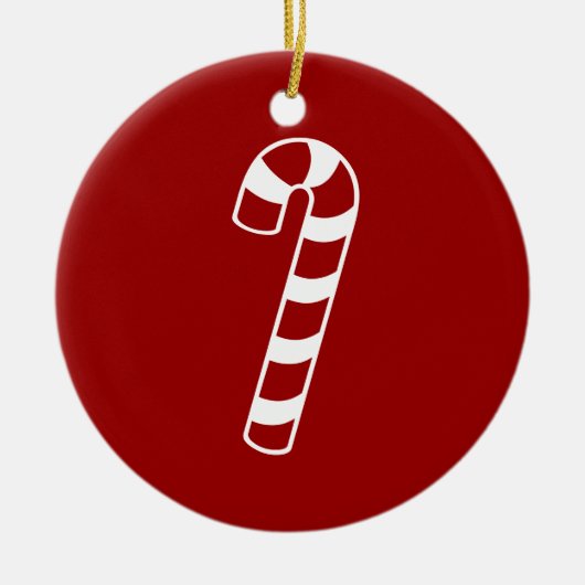 Candy Cane Keramikornament (Vorne)