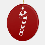 Candy Cane Keramikornament (Links)
