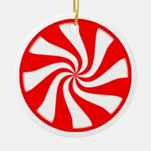 Candy Cane Keramikornament (Vorne)