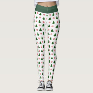 Candy Cane Kisses und Weihnachtsbäume Leggings