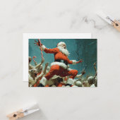 Candy Cane Kreuzritter Grußkarte Karte (Vorderseite/Rückseite Beispiel)