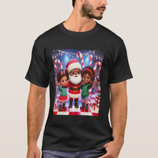Candy Cane Lane American Santa and Sisters T-Shirt (Vorderseite)