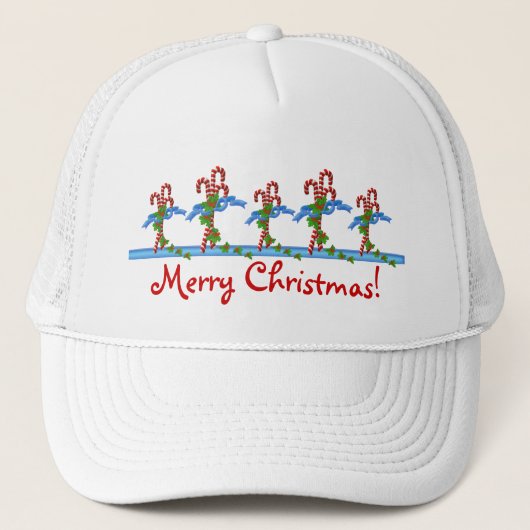 Candy Cane Lane Christmas Cap Truckerkappe (Vorderseite)