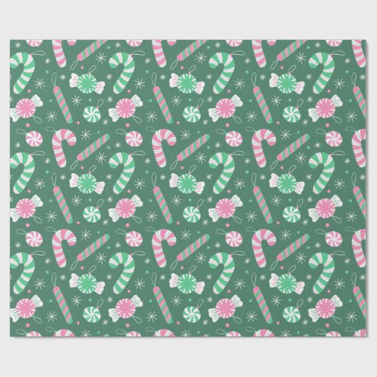 Candy Cane Lane Geschenkpapier (Flach)