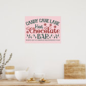Candy Cane Lane Hot Chocolate Bar Poster (Küche)