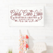 Candy Cane Lane Traditionelle Süßigkeiten Nordpol Banner (Insitu)