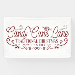 Candy Cane Lane Traditionelle Süßigkeiten Nordpol Banner