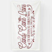 Candy Cane Lane Traditionelle Süßigkeiten Nordpol Banner (Vertikal)