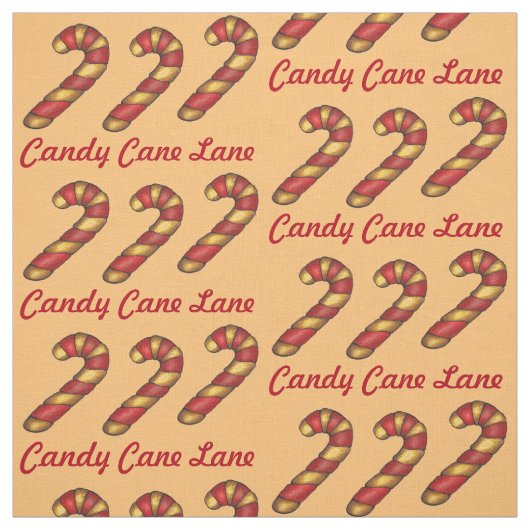 Candy Cane Lane Weihnachtskeks Weihnachtsgebäck Stoff (Muster)