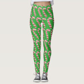 Candy Cane Leggings _ Feiertage Mode (Vorderseite)