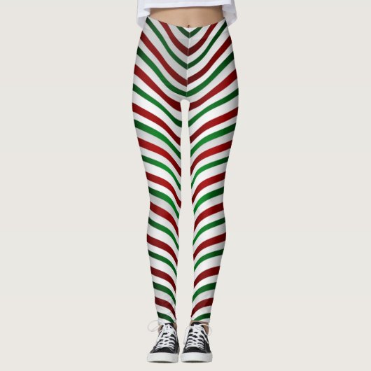 Candy Cane Leggings Niedliche Weihnachtskostümchen (Vorderseite)