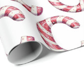 Candy Cane Letter C Christmas Geschenkpapier (Rolleneckpunkt)