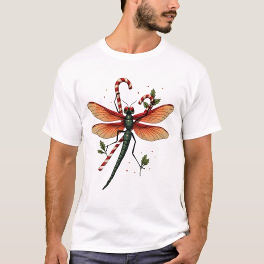 Candy-Cane-Libelle T-Shirt (Vorderseite)
