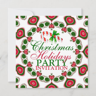 Candy Cane Liebe Hört Weihnachts-Party Einladungen