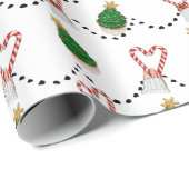 Candy Cane Liebe Weihnachtswrapping Paper Geschenkpapier (Rolleneckpunkt)