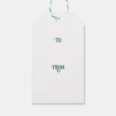 Candy Cane Lila und rosa Weihnachten Geschenkanhänger (Rückseite)