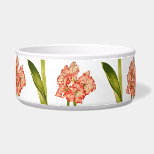 Candy Cane Lilies auf einer Salatschale Napf