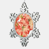 Candy Cane Lily on Pewter Snow Flake Ornament (Rechts)