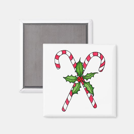 Candy Cane Magnet (Vorderseite/Rückseite)