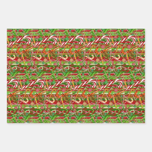 Candy Cane Mania Geschenkpapier Set (Vorderseite 3)