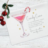 Candy Cane Martini Drink Urlaub Weihnachten Rezept Geschirrtuch