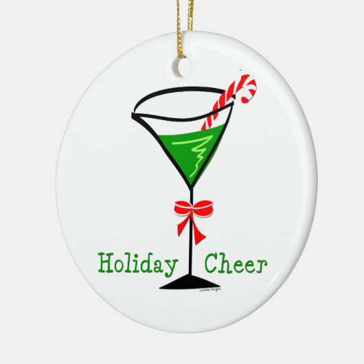 Candy Cane Martini Keramikornament (Links)