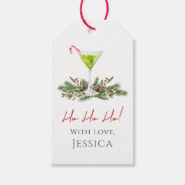 Candy Cane Martini und Misteltoe-Weihnachtsgeschen Geschenkanhänger