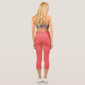 Candy Cane Medium Capri Leggings (Rückseite)
