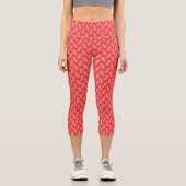 Candy Cane Medium Capri Leggings (Vorderseite)