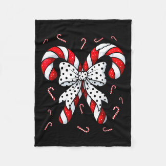 Candy Cane Merry And Bright Red And White Candy Co Fleecedecke