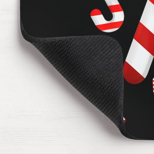 Candy Cane Merry And Bright Red And White Candy Co Mousepad (Ecke)