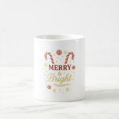 Candy Cane "Merry & Bright" Weihnachtsfeier Tasse (Mittel)
