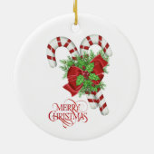 Candy Cane Merry Christmas Keramik Ornament (Hinten)
