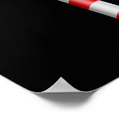 Candy Cane Merry Christmas Lights Cute Santa Hat P Poster (Ecke)