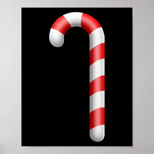 Candy Cane Merry Christmas Lights Cute Santa Hat P Poster (Vorne)