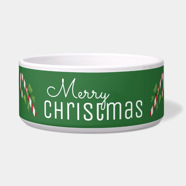 Candy Cane Merry Christmas Napf (Vorderseite)