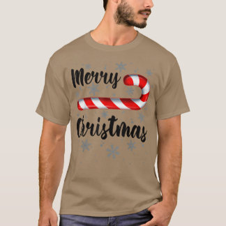 Candy Cane Merry Christmas Red und White Candy Sno T-Shirt